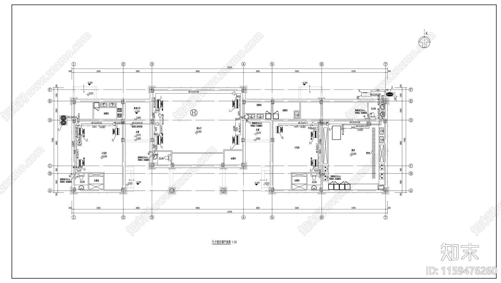 精品民居建筑cad施工图下载【ID:1159476260】