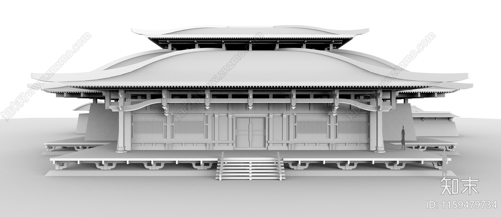 中式古建筑SU模型下载【ID:1159479734】