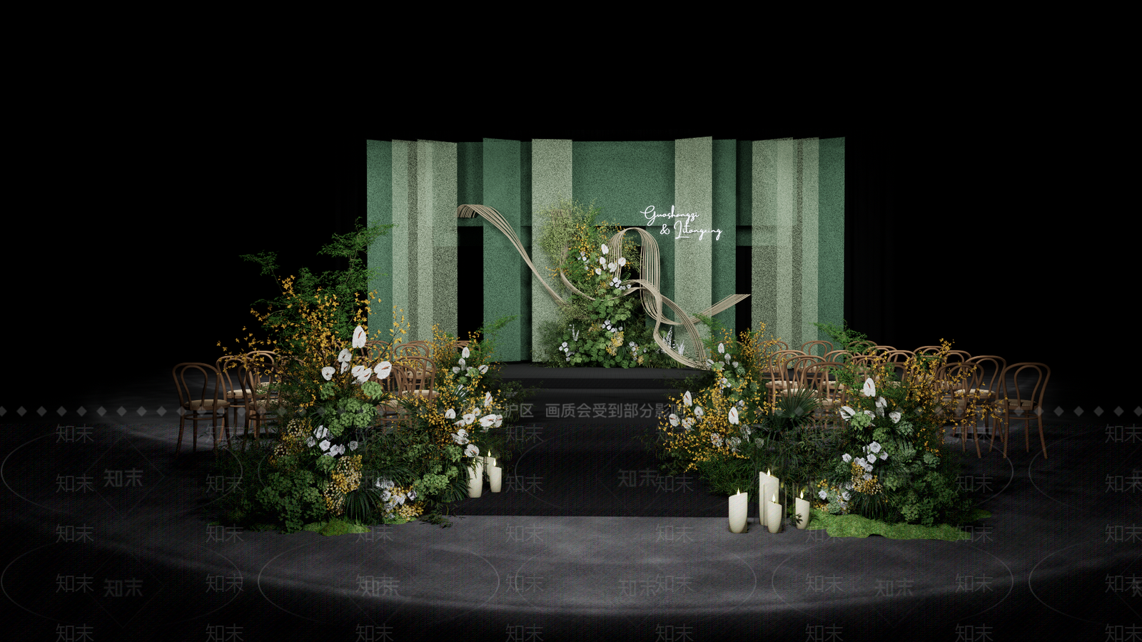 现代婚礼美陈SU模型下载【ID:1159482927】_知末su模型网
