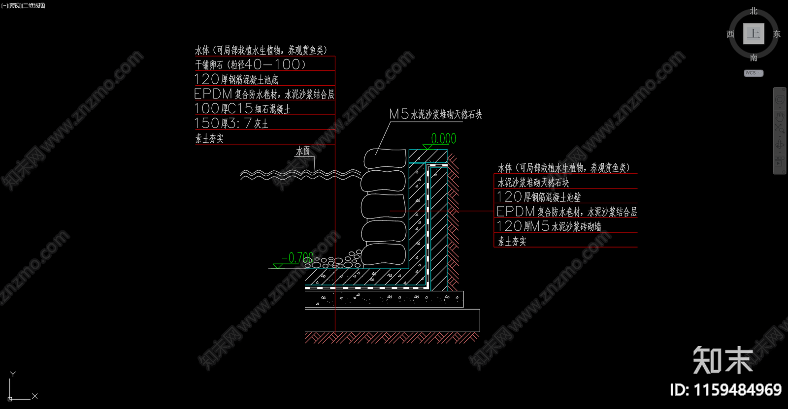 水池剖面图施工图下载【ID:1159484969】