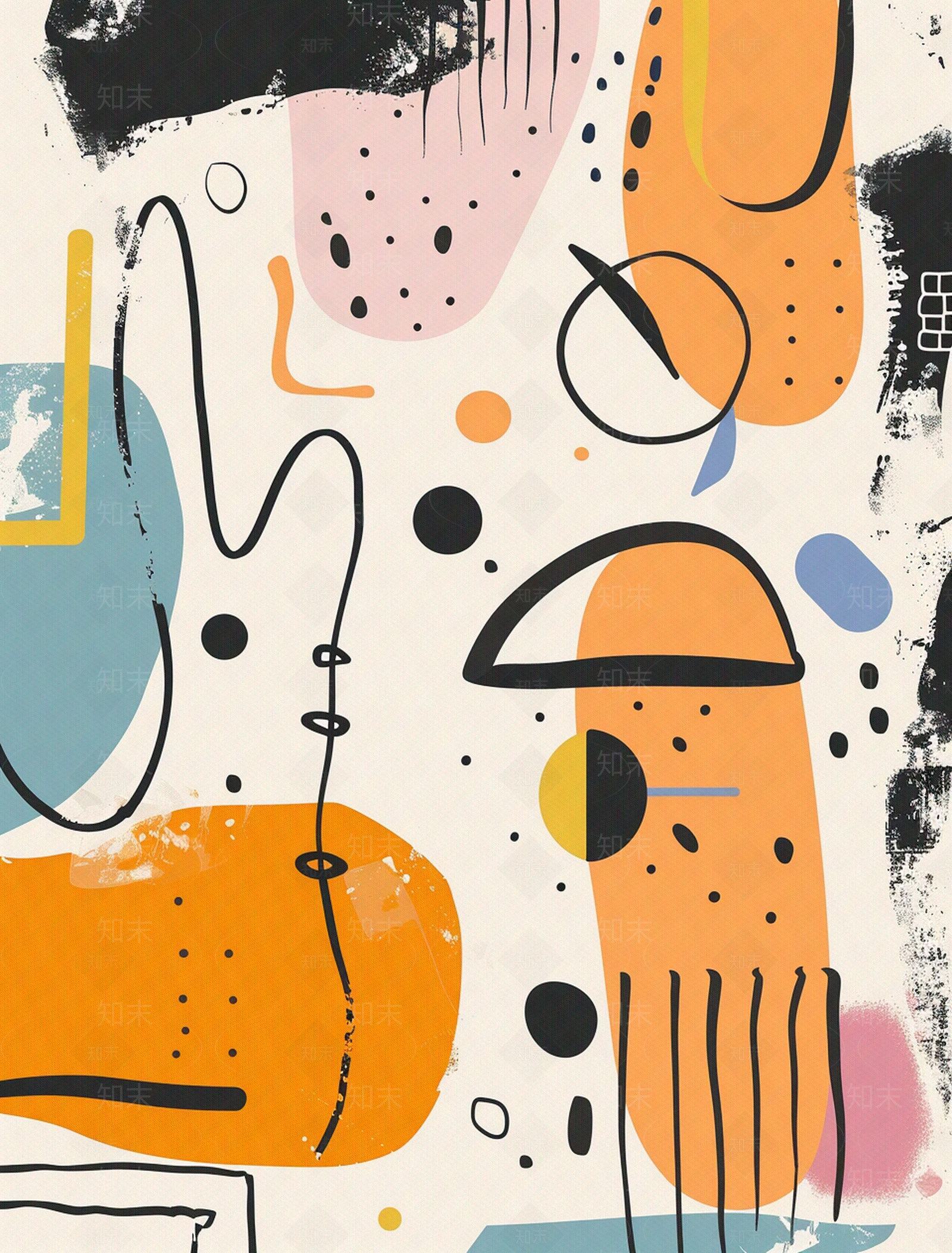 儿童房卡通图案墙纸壁纸贴图下载【ID:1159488627】