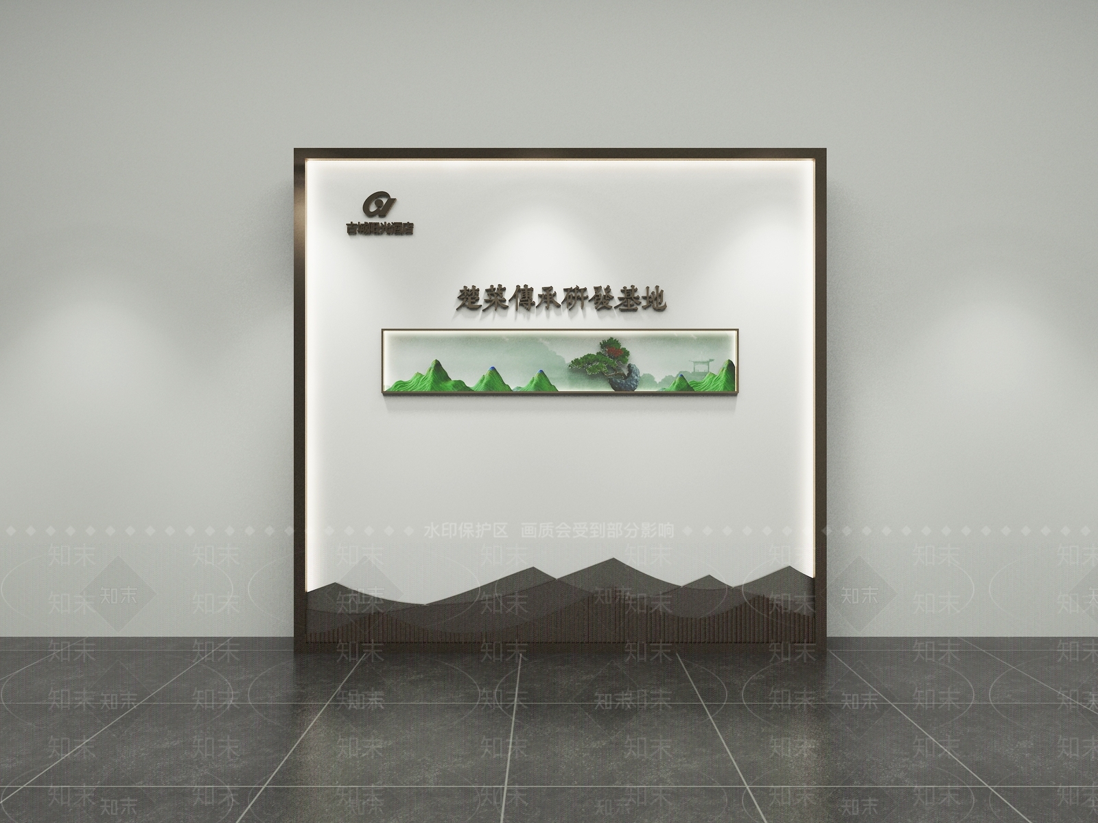 新中式前台背景墙3D模型下载【ID:1159490277】