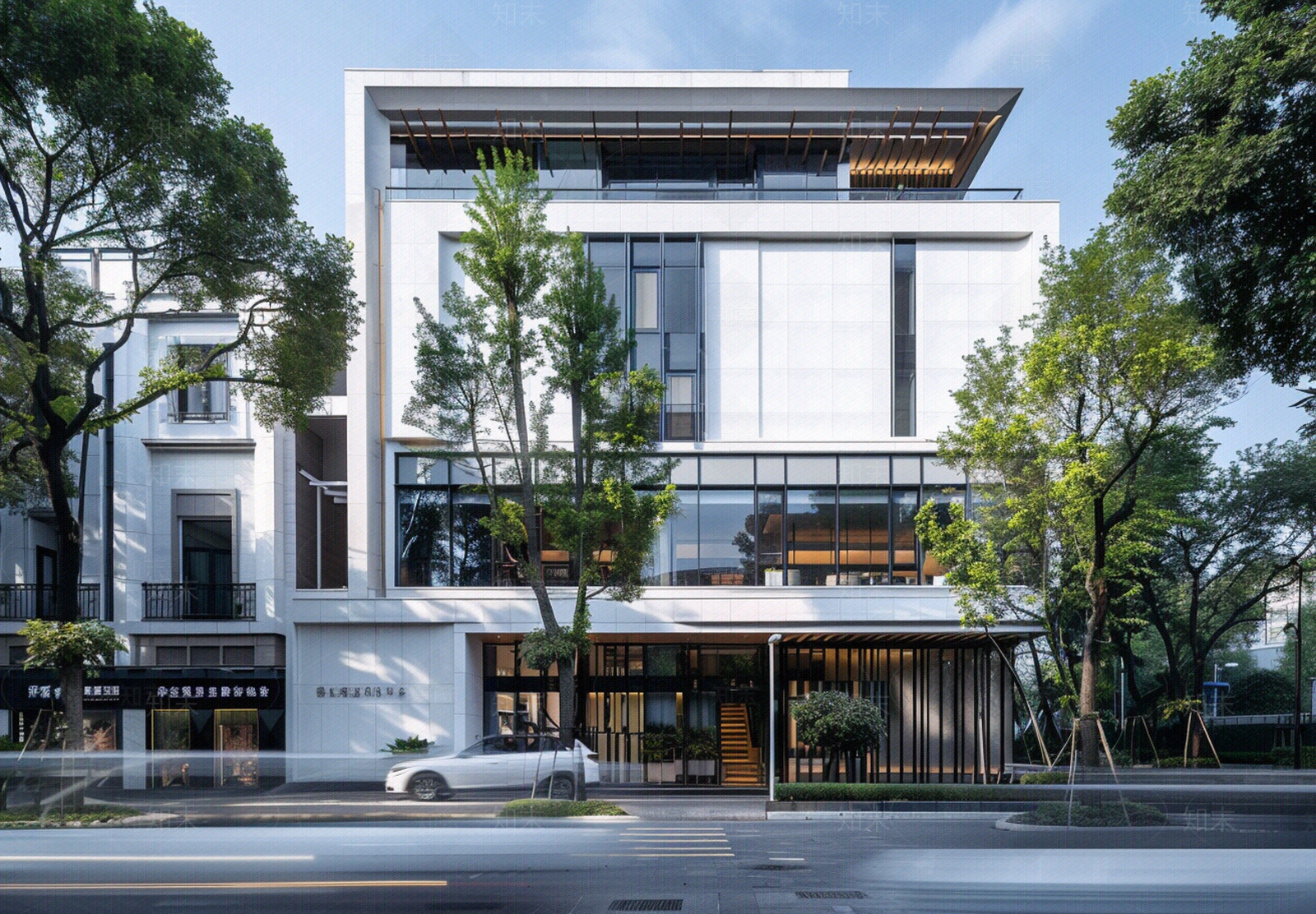 城市街道外景贴图下载【ID:1159491700】