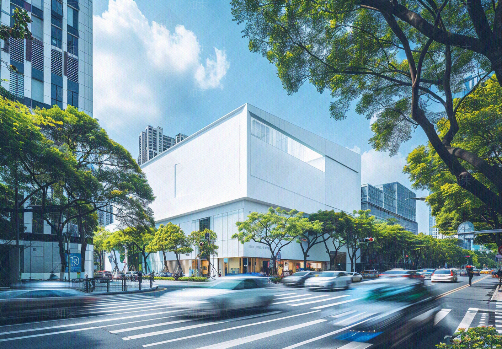 城市街道外景贴图下载【ID:1159491786】
