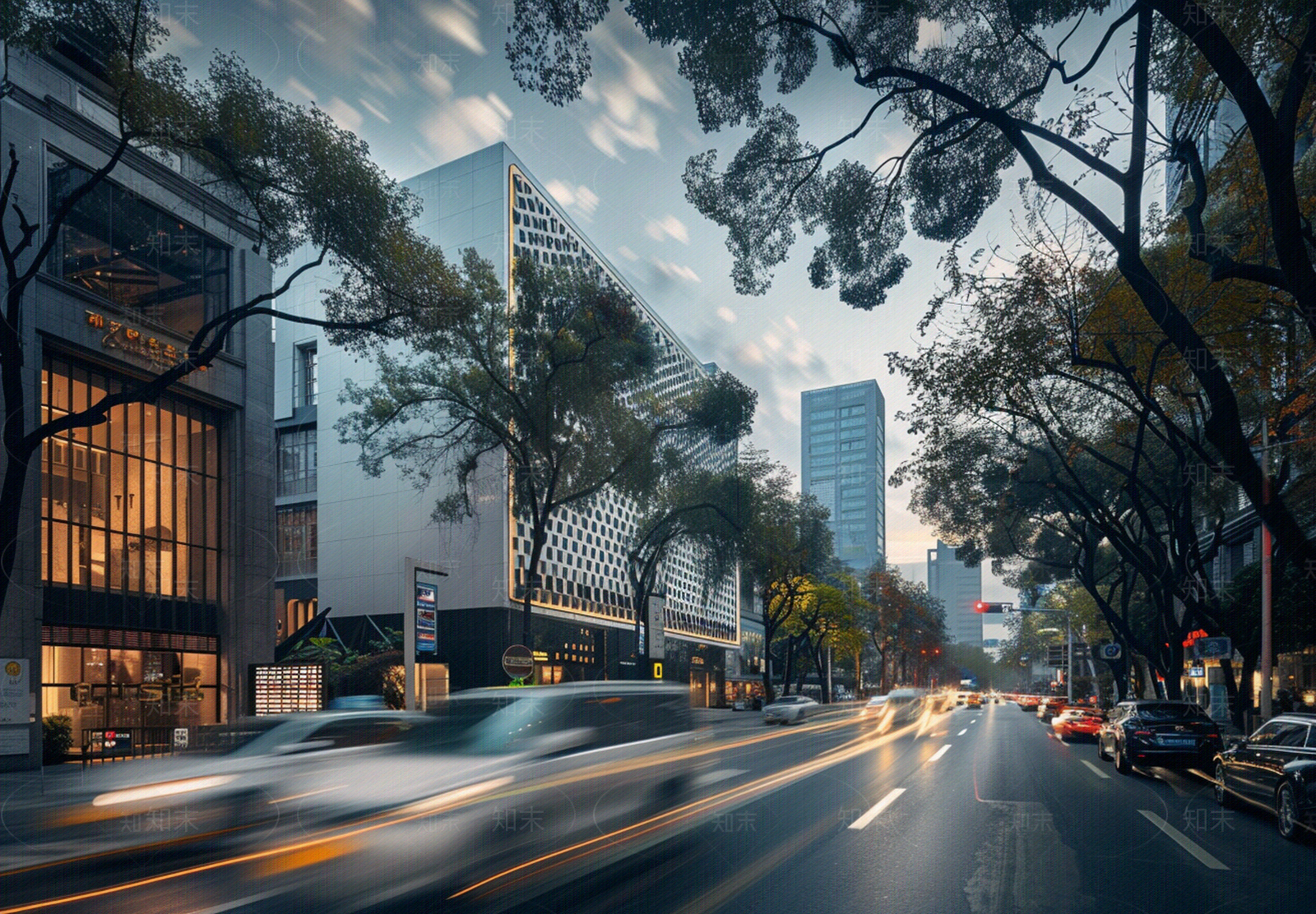 城市街道外景贴图下载【ID:1159491874】