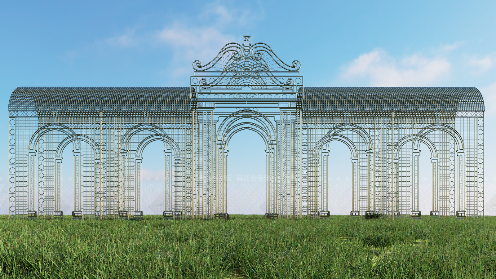 欧式拱门SU模型下载【ID:1159494917】