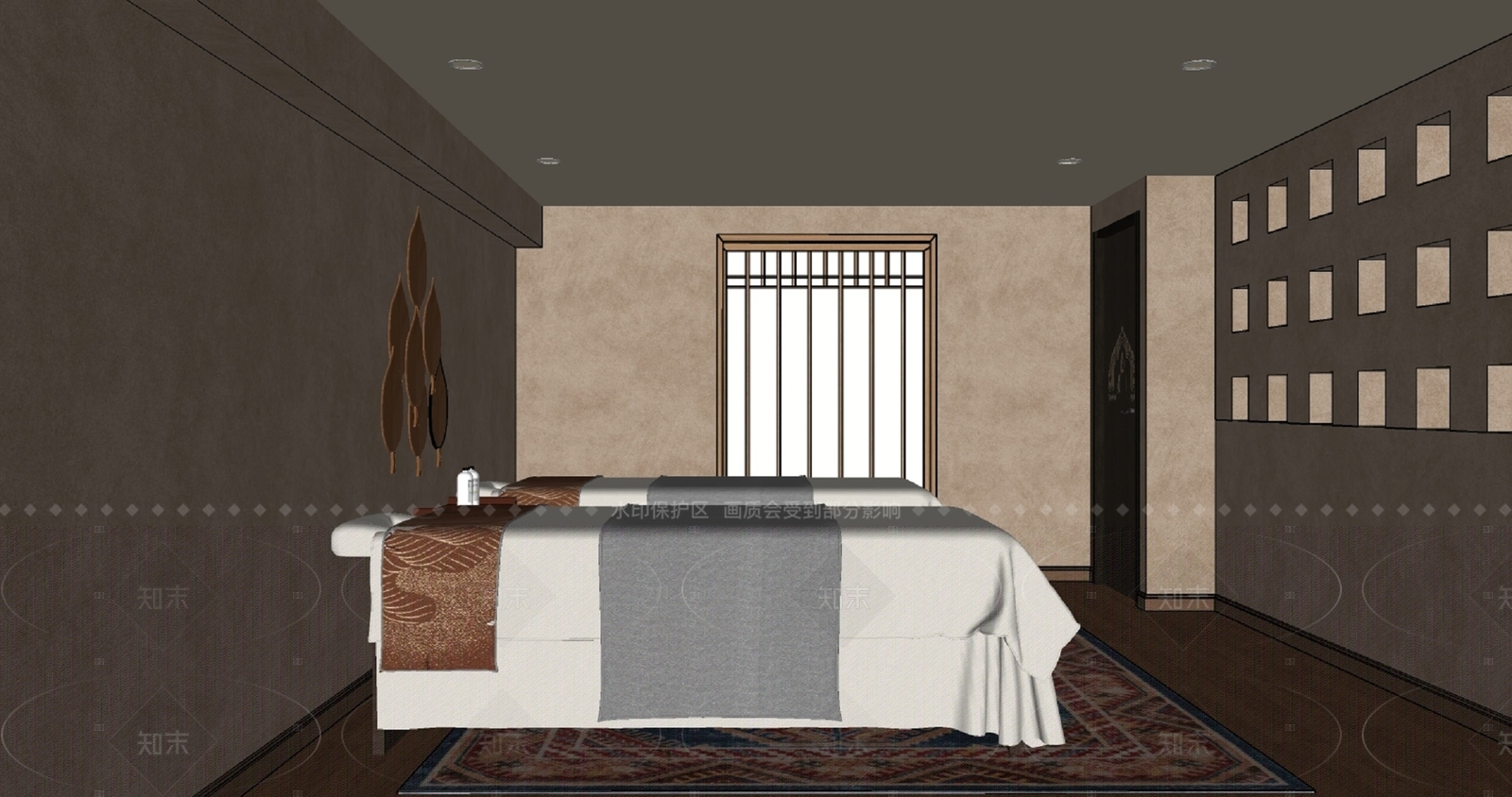 东南亚SPA会所SU模型下载【ID:1159500105】