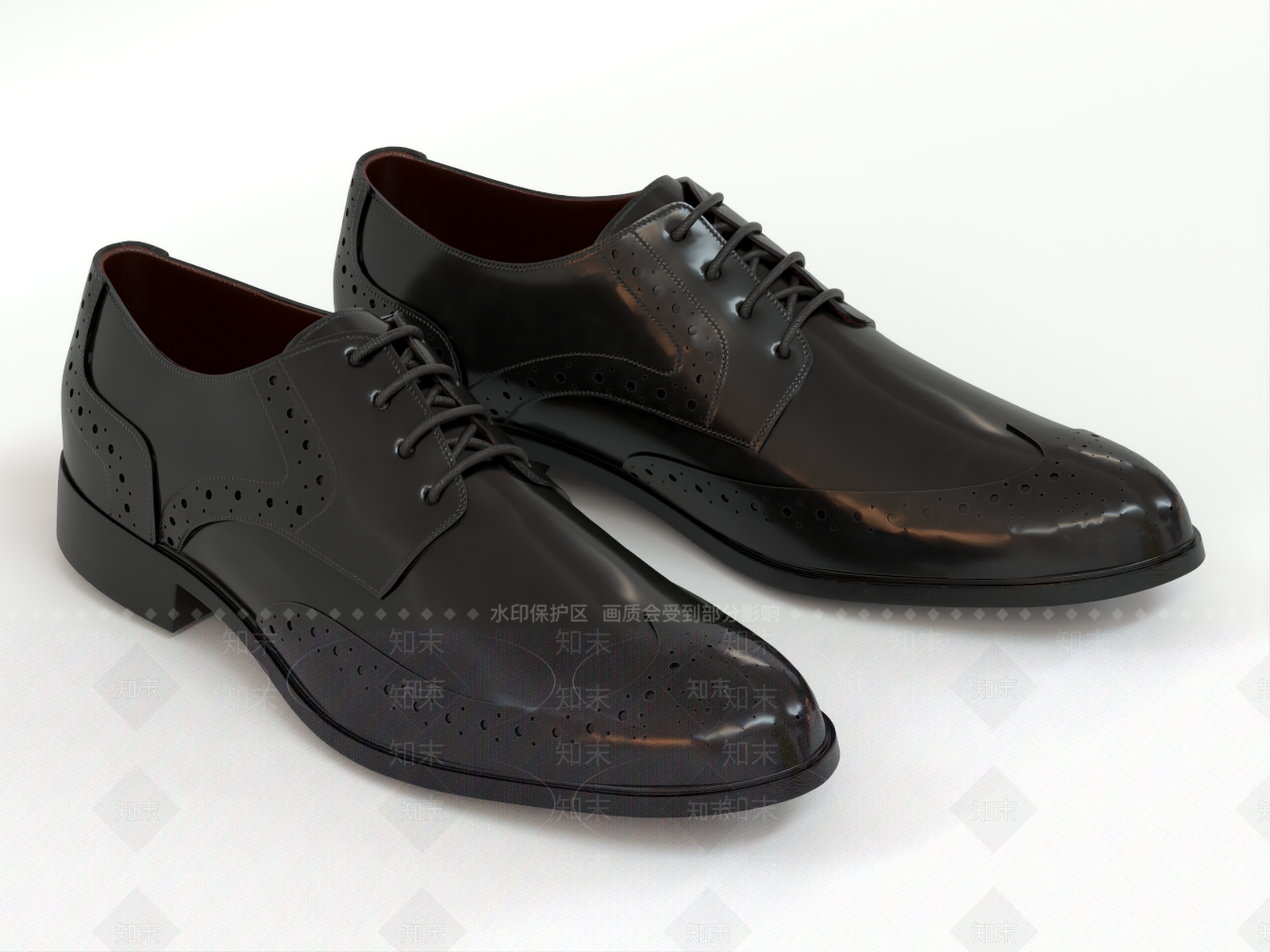 现代皮鞋3D模型下载【ID:1159500904】