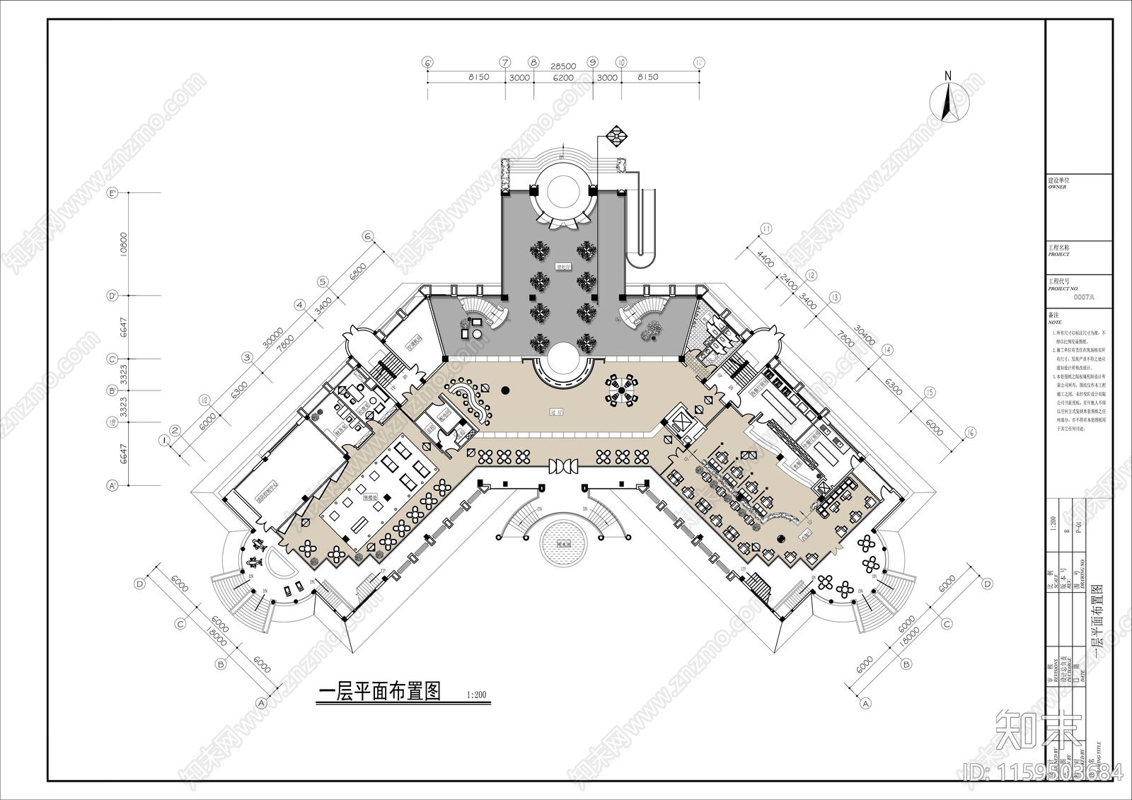 3000㎡两层洗浴中心SPA会cad施工图下载【ID:1159503684】