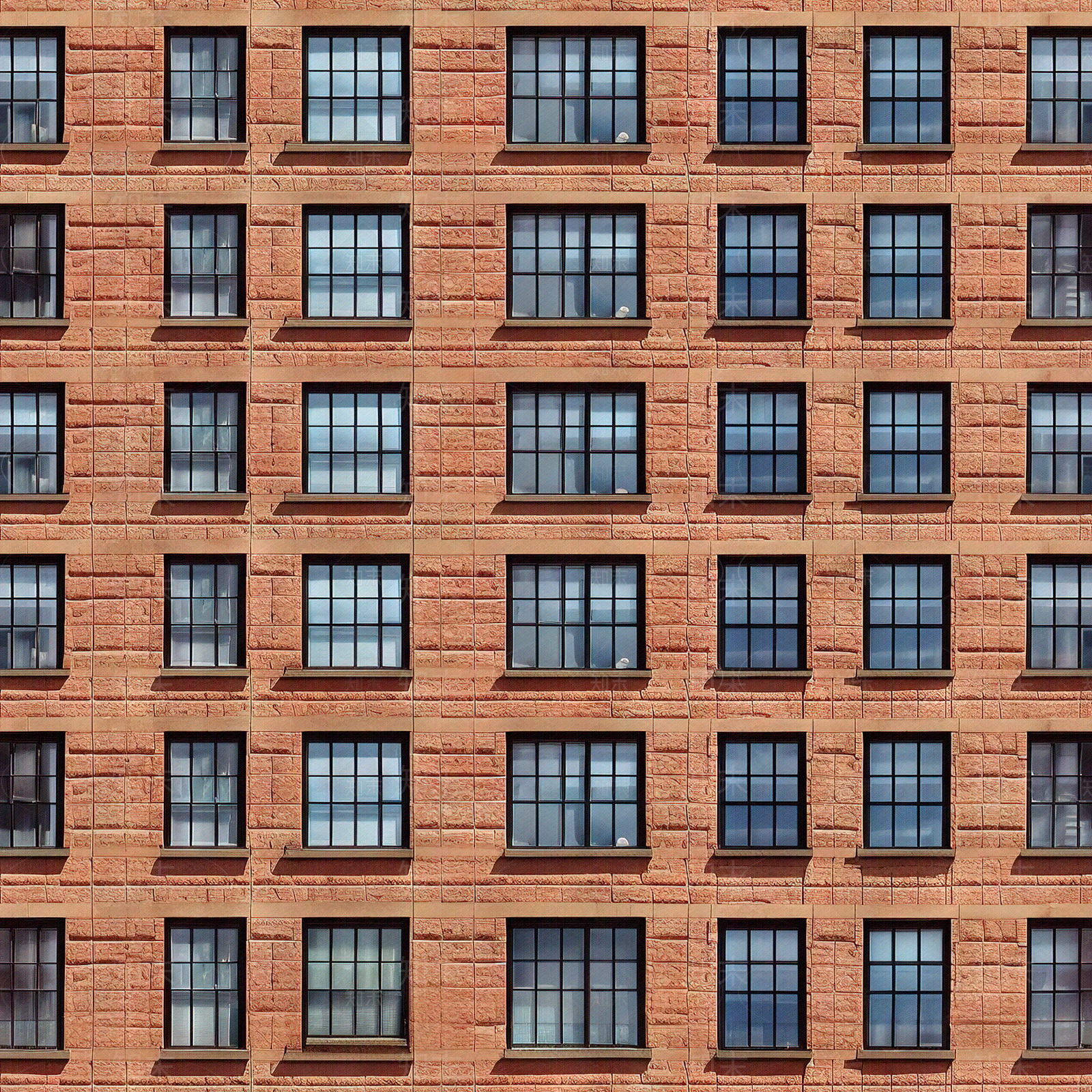 无缝红色贴砖办公建筑立面贴图下载【ID:1159506545】