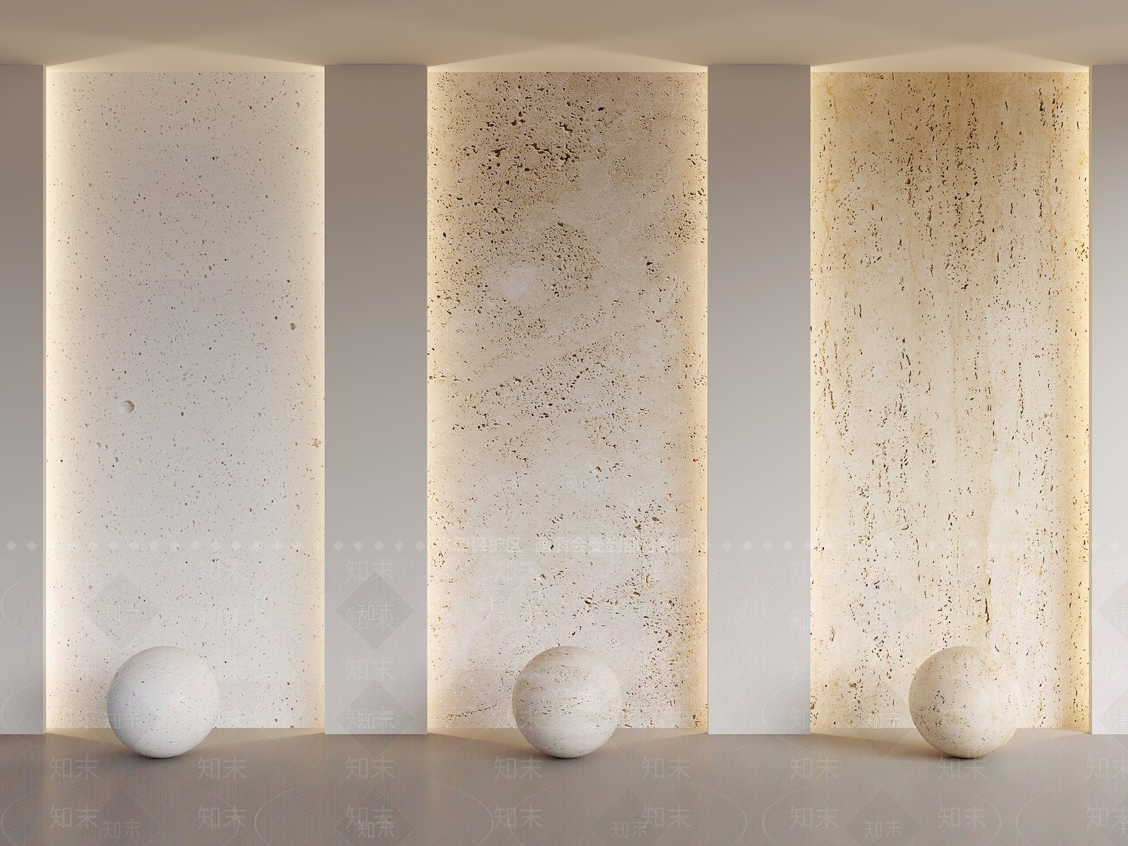 现代洞石背景墙3D模型下载【ID:1159509777】