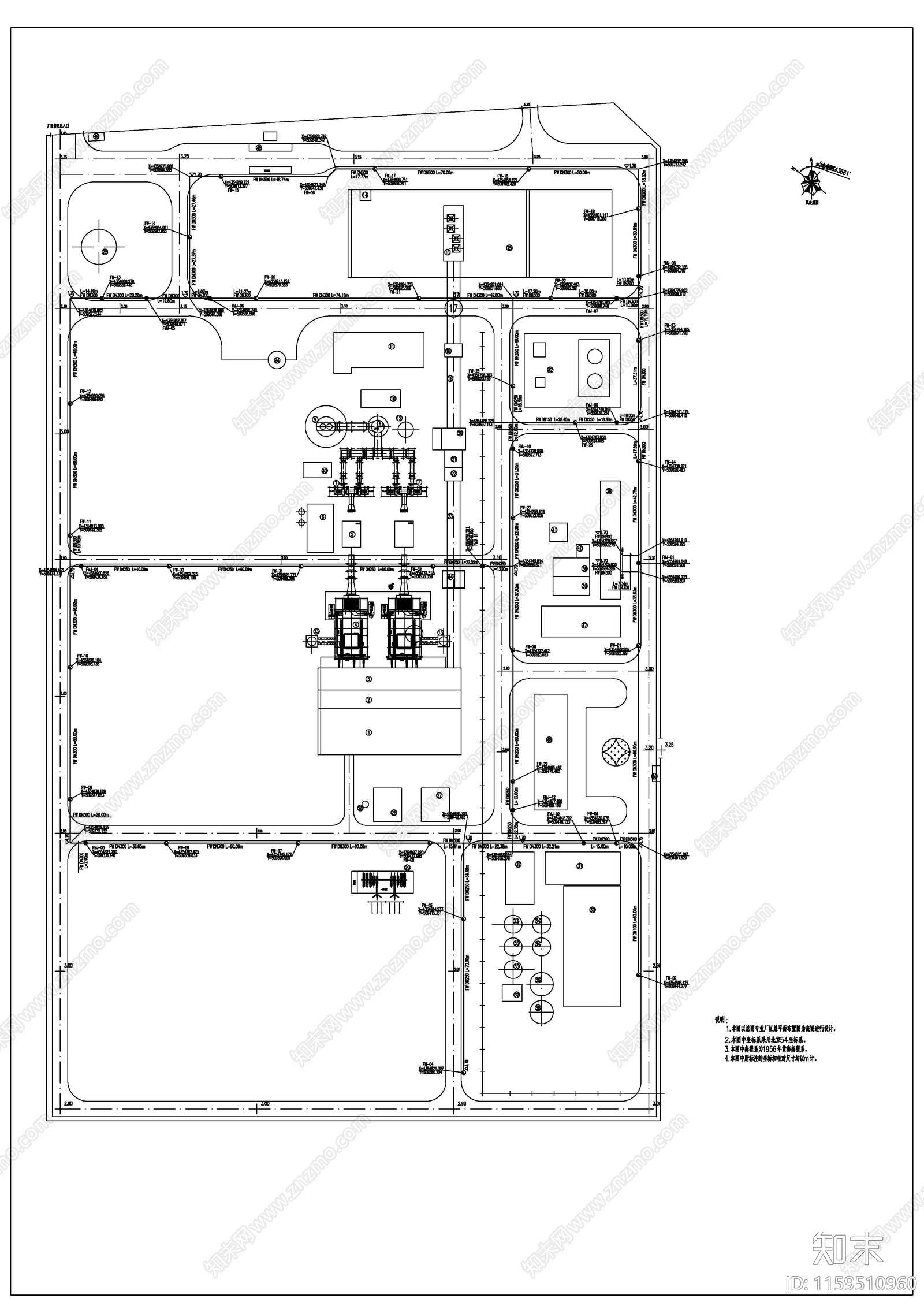 厂区室外消防管施工图下载【ID:1159510960】