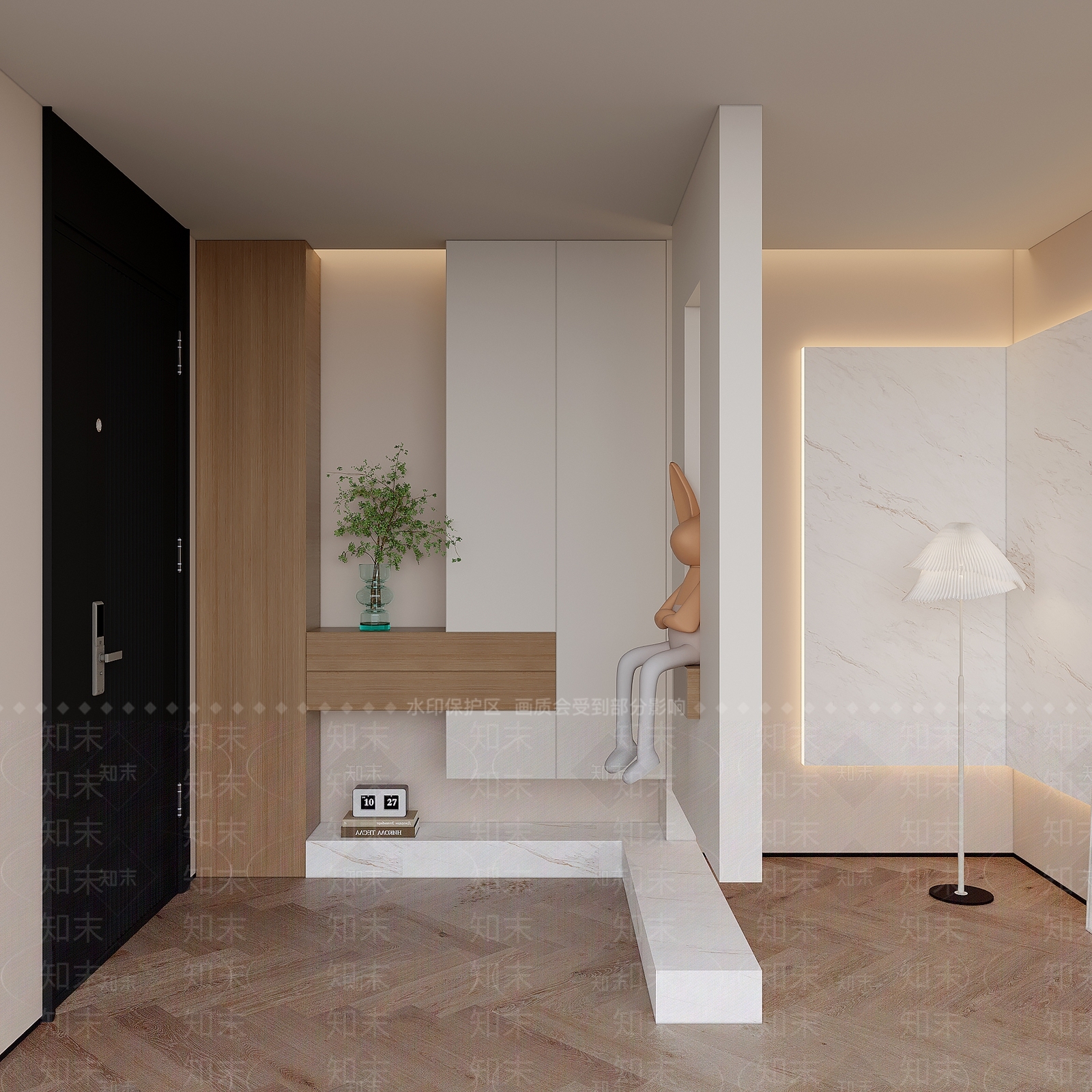 现代玄关鞋柜隔断3D模型下载【ID:1159520242】