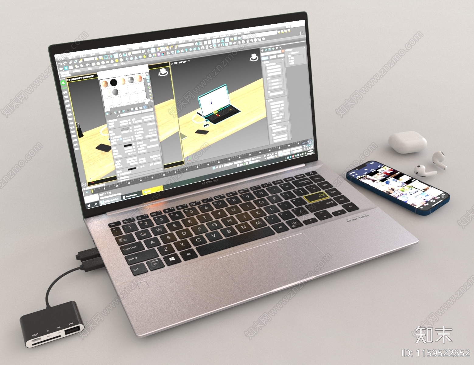 笔记本电脑3D模型下载【ID:1159522852】