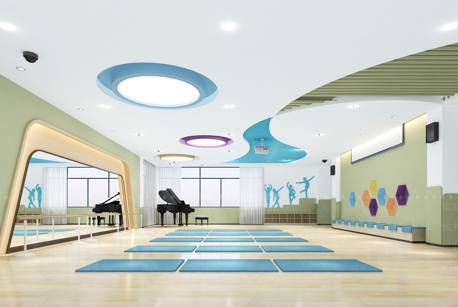 舞蹈教室3D模型下载【ID:1159526245】