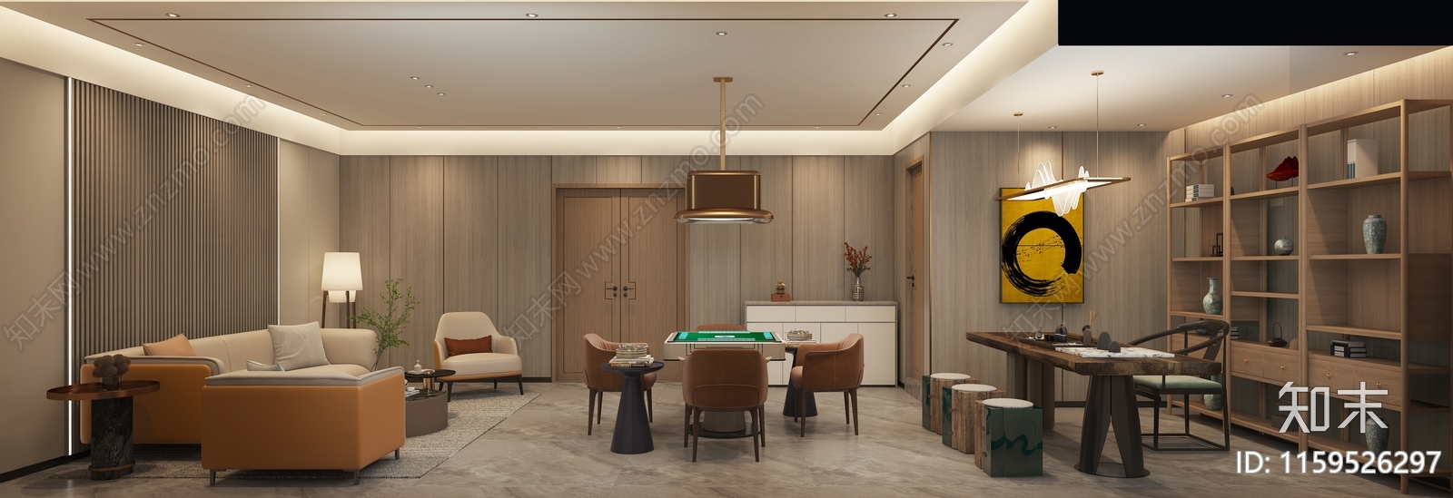 棋牌室cad施工图下载【ID:1159526297】