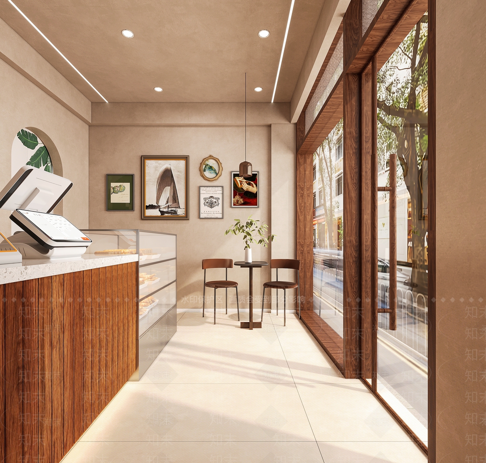 侘寂风面包店3D模型下载【ID:1159526321】