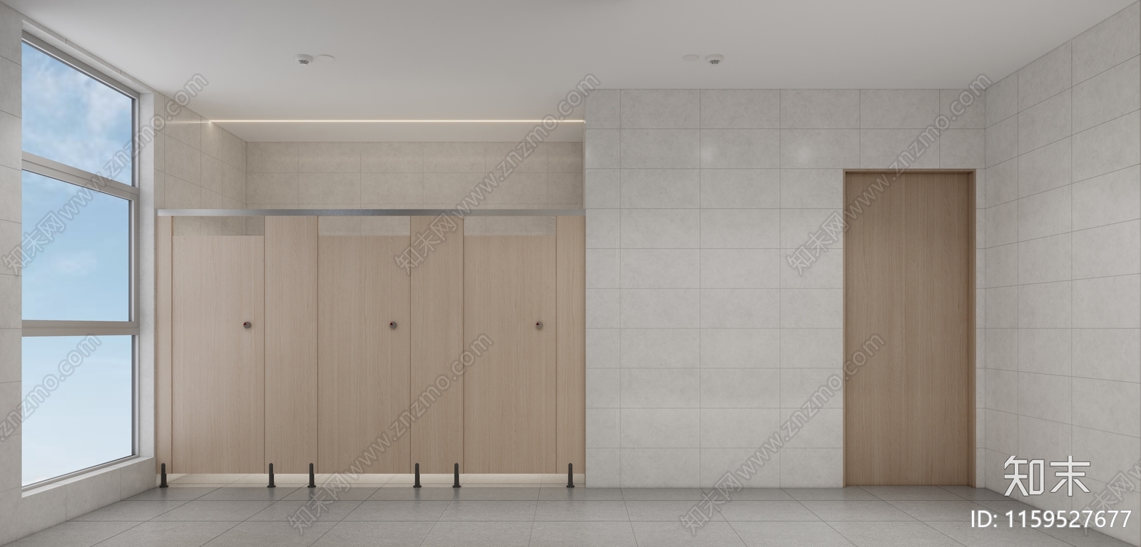现代公共卫生间门SU模型下载【ID:1159527677】