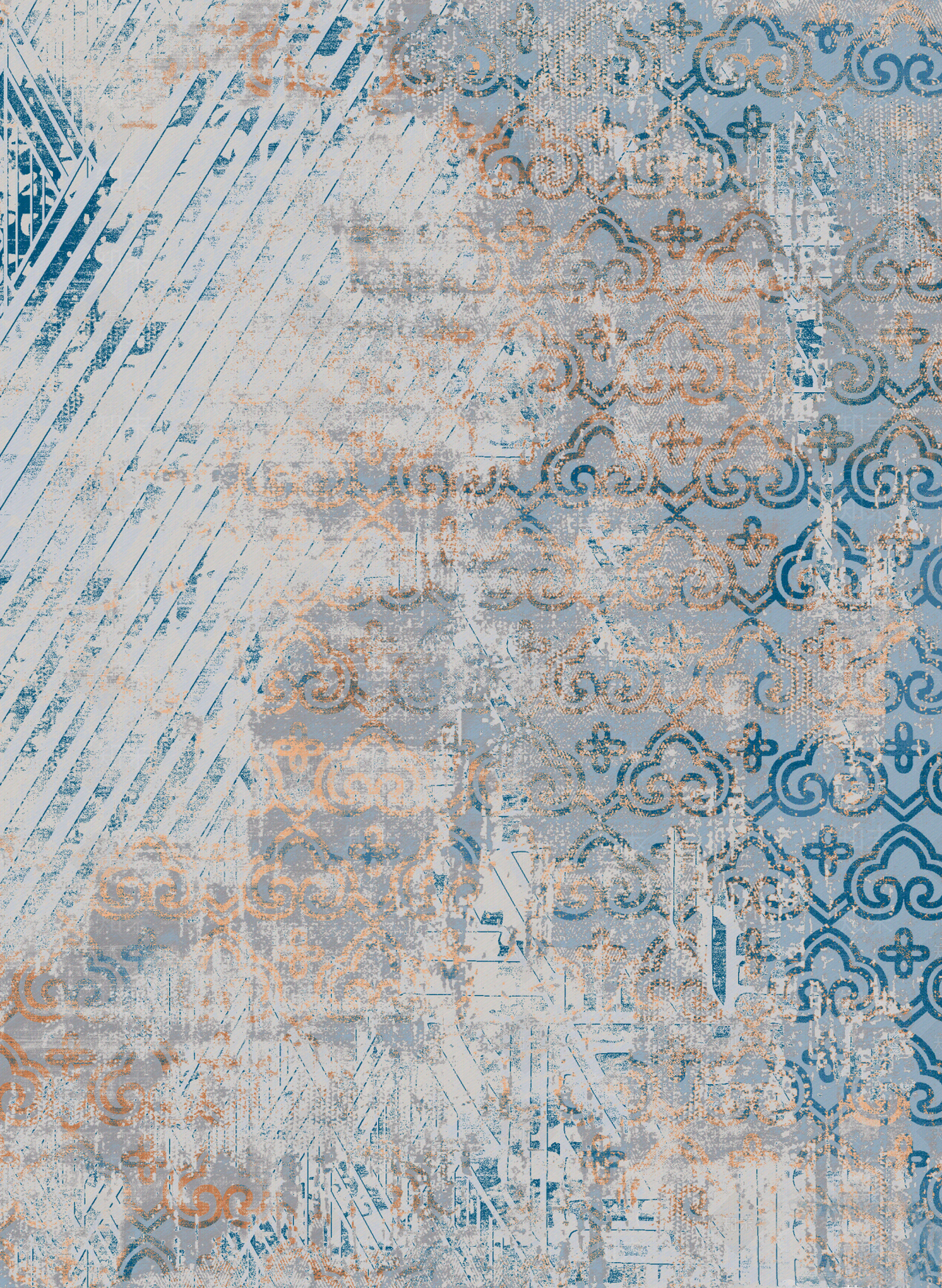 新中式蓝色抽象地毯贴图下载【ID:1159535016】