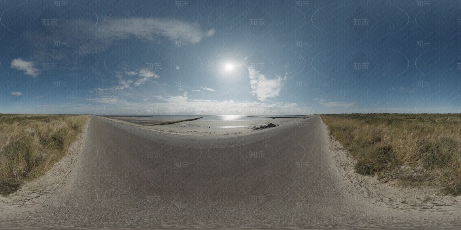 HDR户外天空晴天公路荒野贴图下载【ID:1159536302】