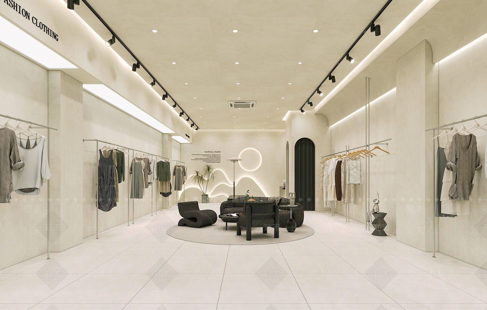 侘寂风服装店3D模型下载【ID:1159539905】