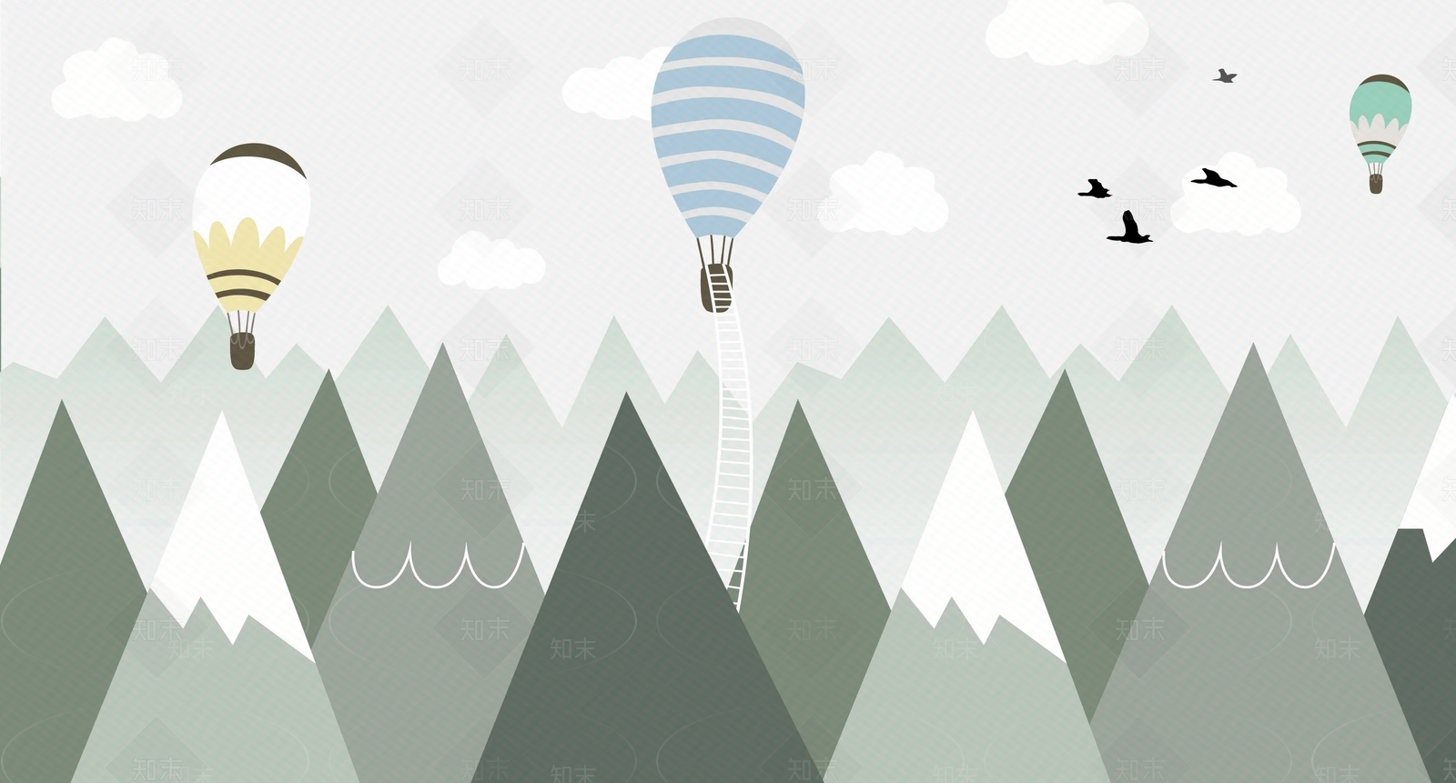 卡通儿童墙纸壁纸贴图下载【ID:1159541072】