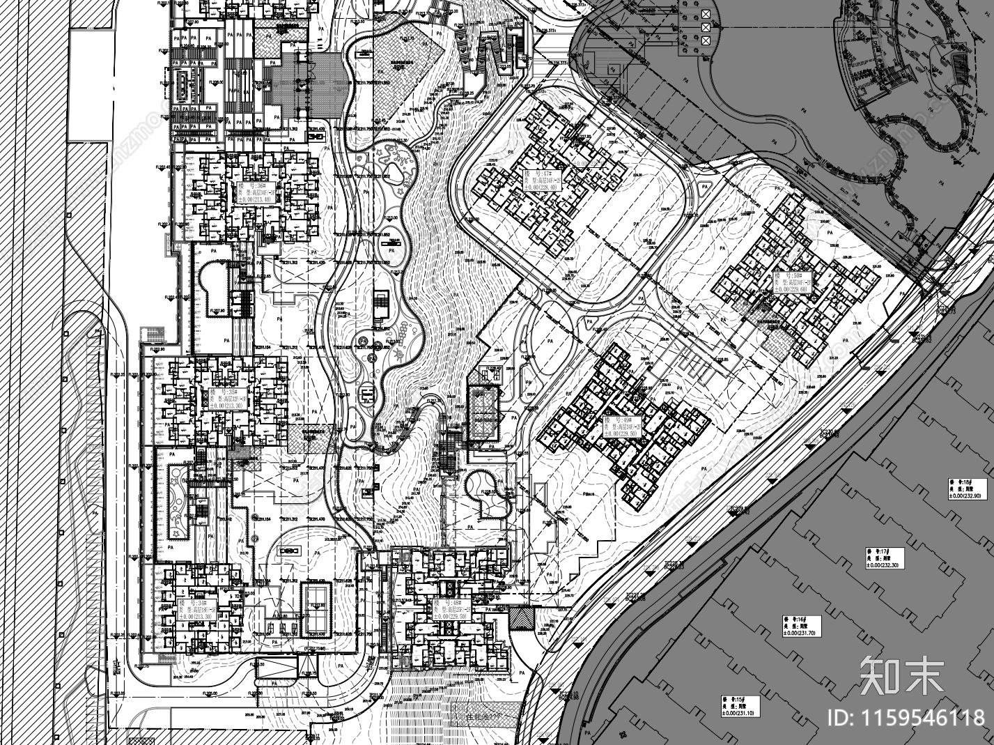 重庆旭辉城三期大cad施工图下载【ID:1159546118】