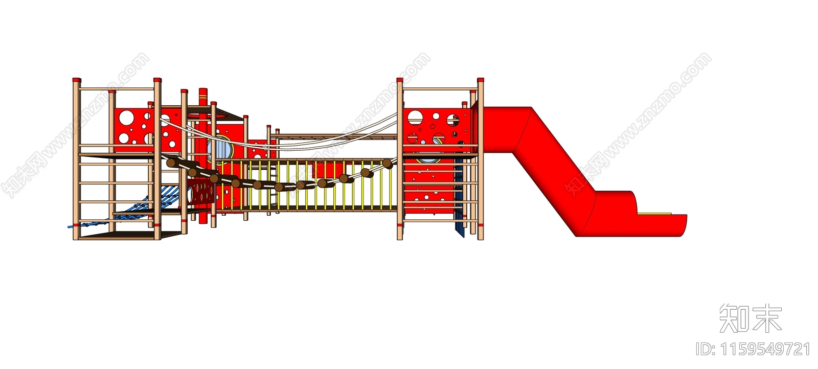 儿童滑梯SU模型下载【ID:1159549721】