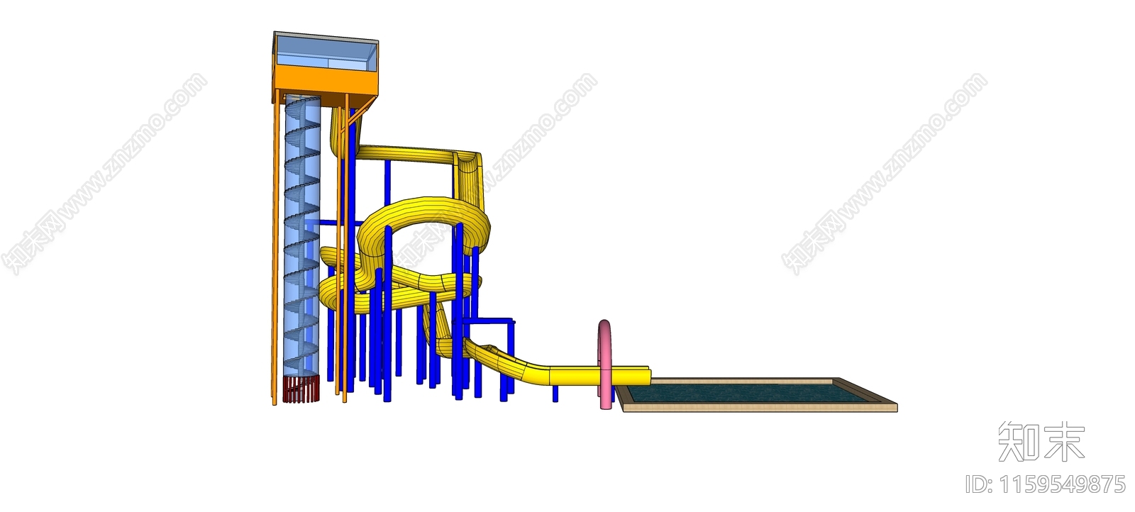 儿童滑梯SU模型下载【ID:1159549875】