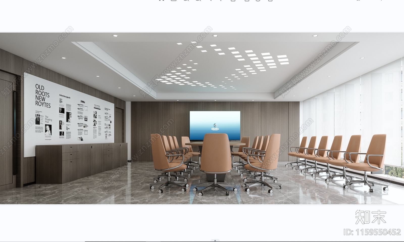 整体公司办公室效果cad施工图下载【ID:1159550452】