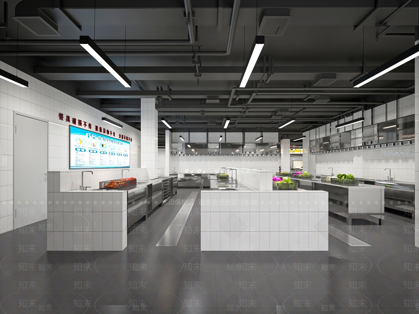 现代酒店厨房3D模型下载【ID:1159551168】