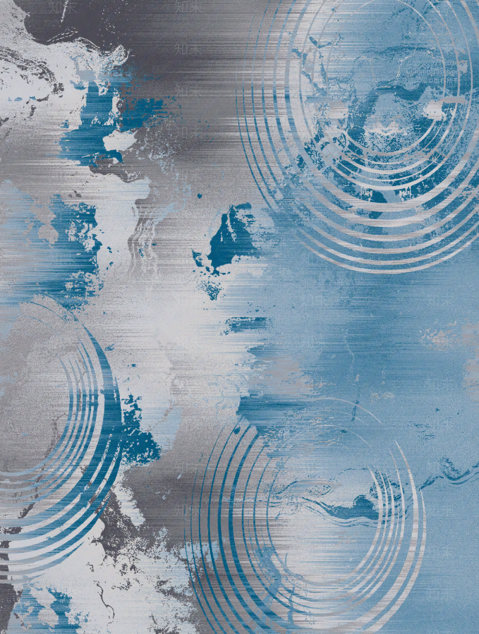 新中式蓝色水纹地毯贴图下载【ID:1159554242】
