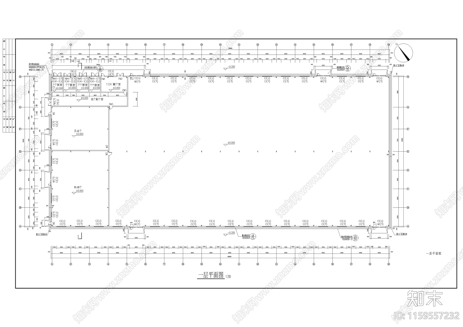 细木工板车间建筑图cad施工图下载【ID:1159557232】