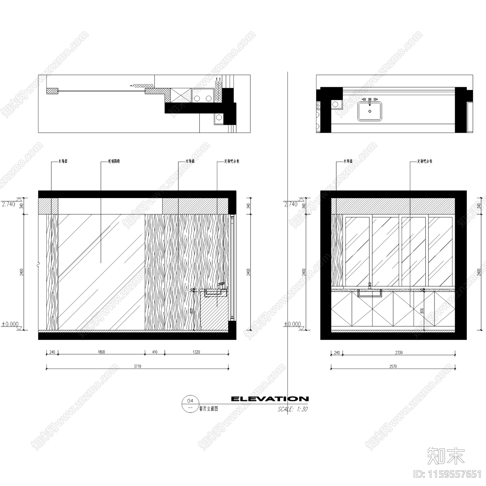 现代简约海德公园7cad施工图下载【ID:1159557651】