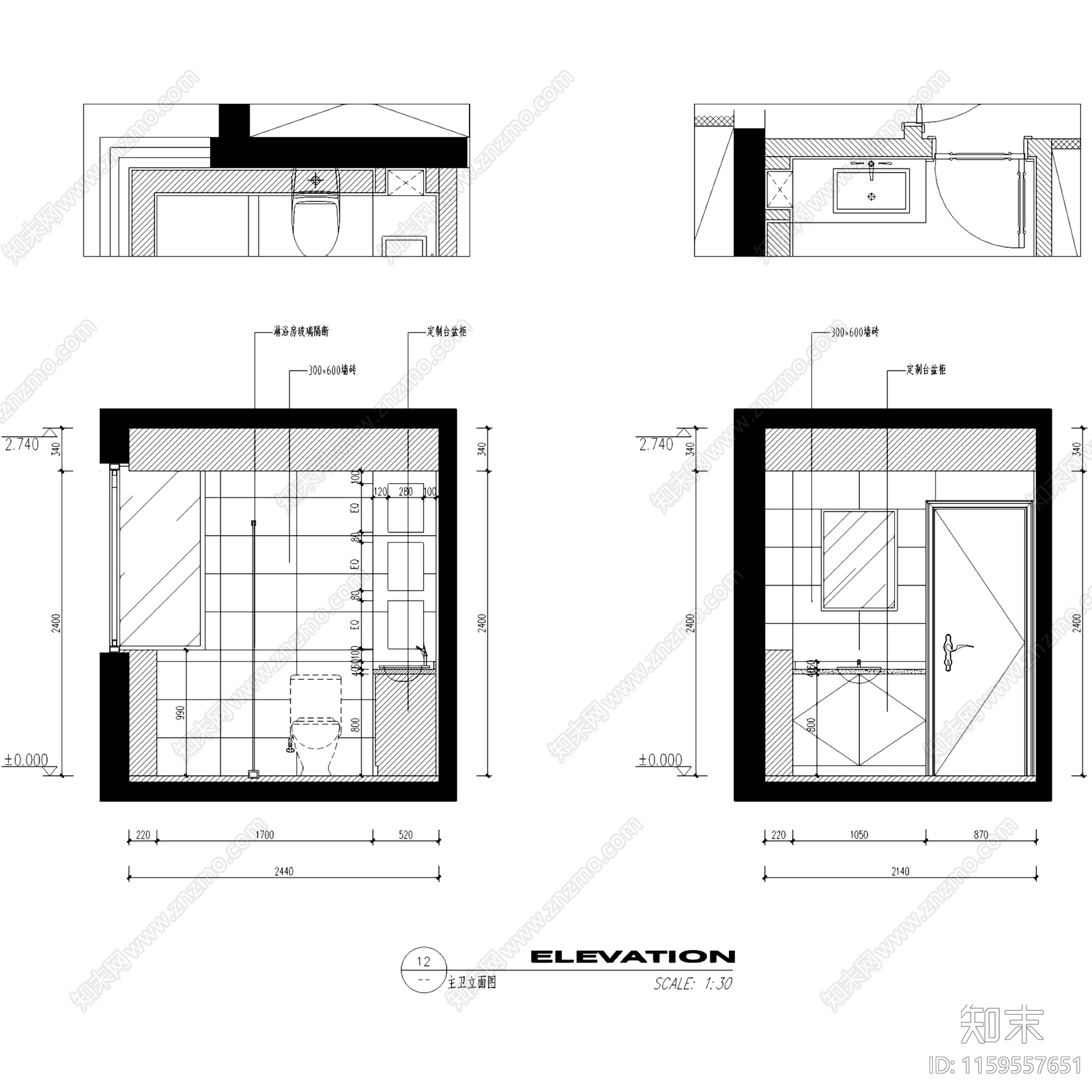 现代简约海德公园7cad施工图下载【ID:1159557651】