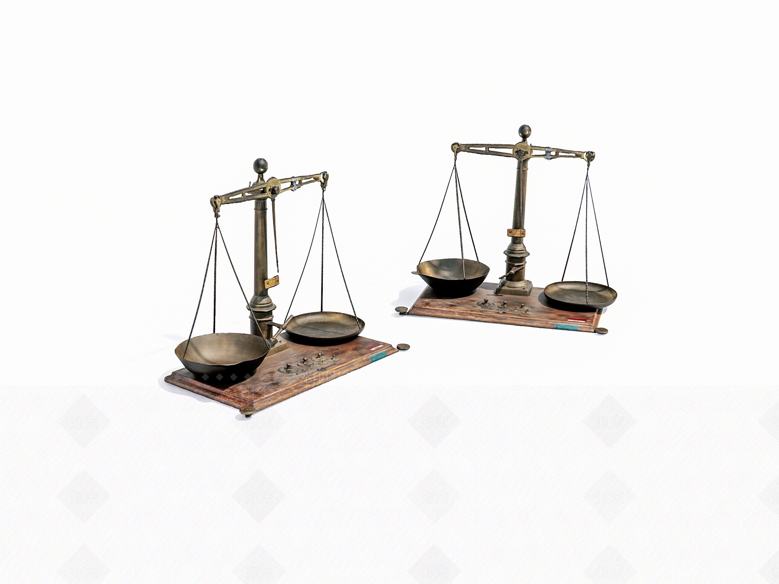 现代摆件SU模型草图