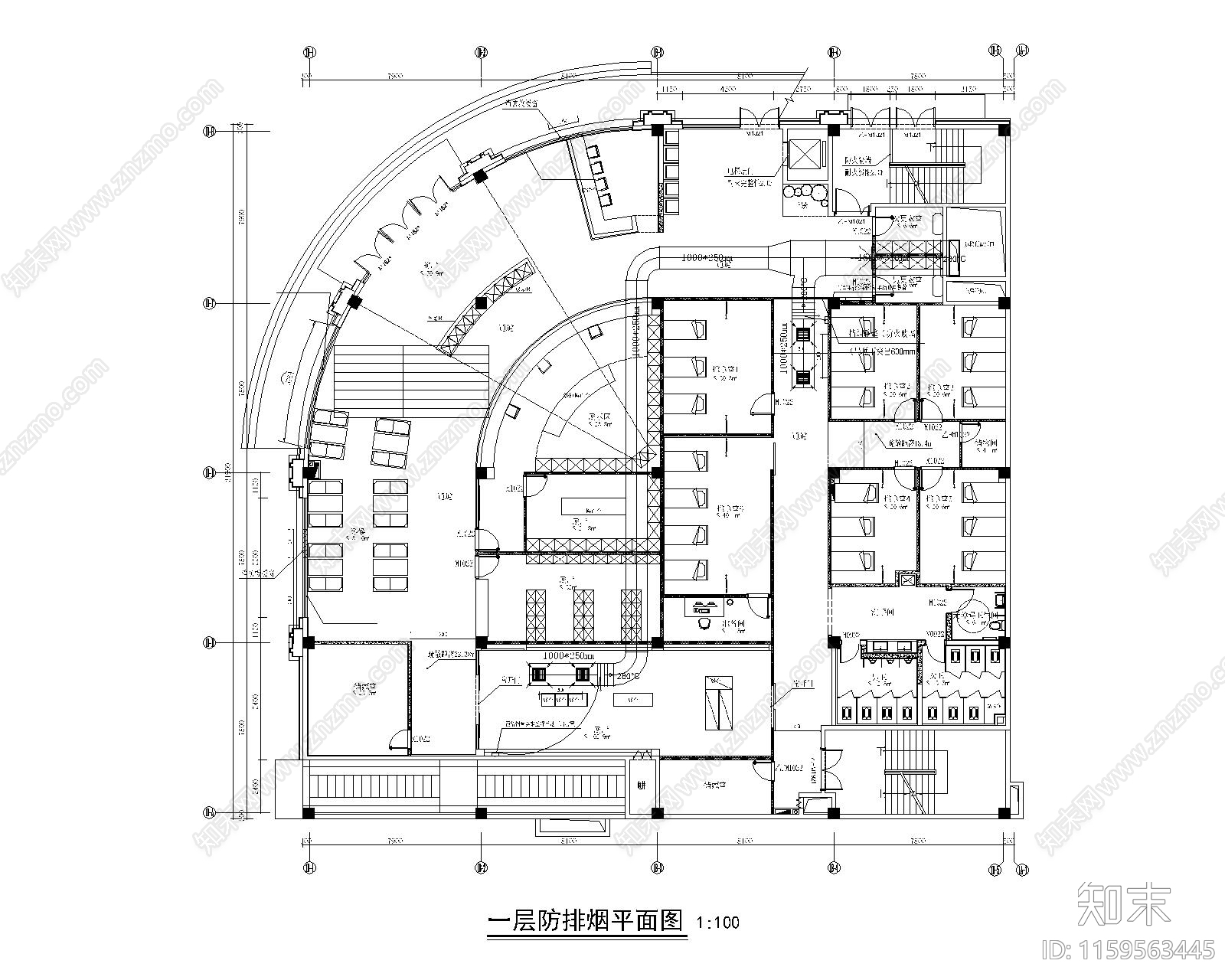 三层中医馆消防建筑给排水cad施工图下载【ID:1159563445】