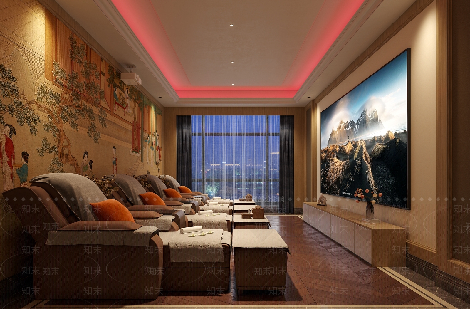 现代足浴店按摩包厢3D模型下载【ID:1159564578】