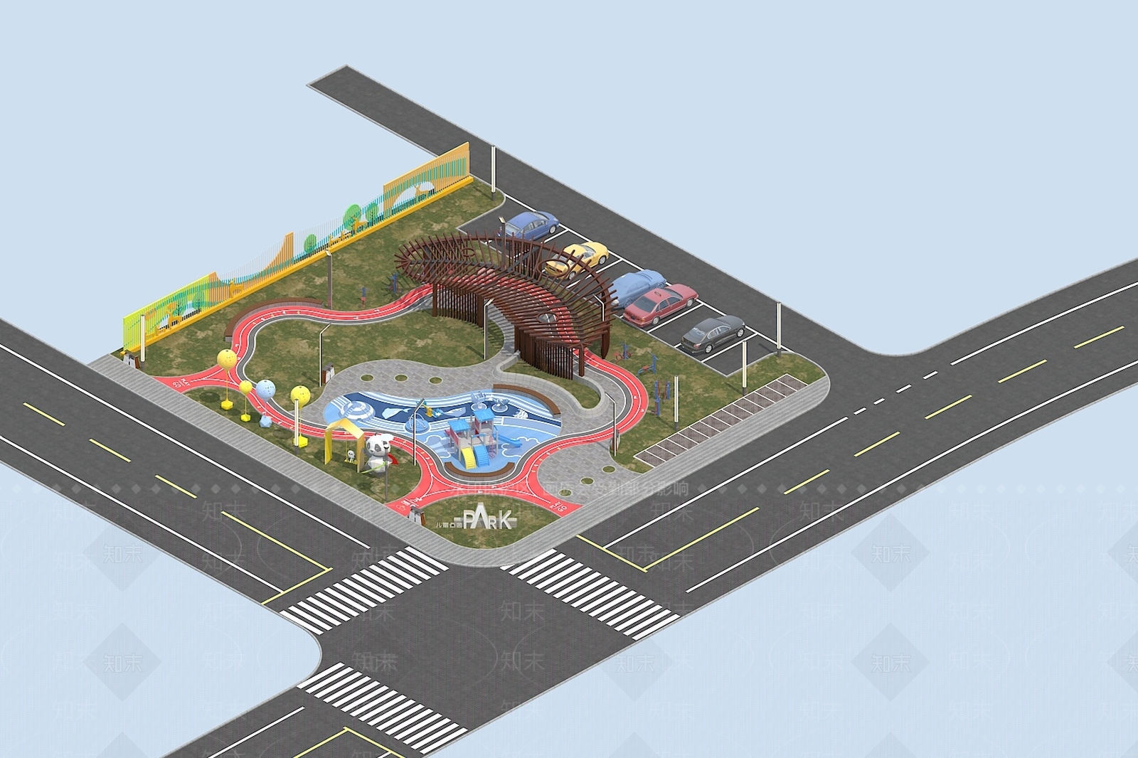 现代儿童主题公园3D模型下载【ID:1159569497】