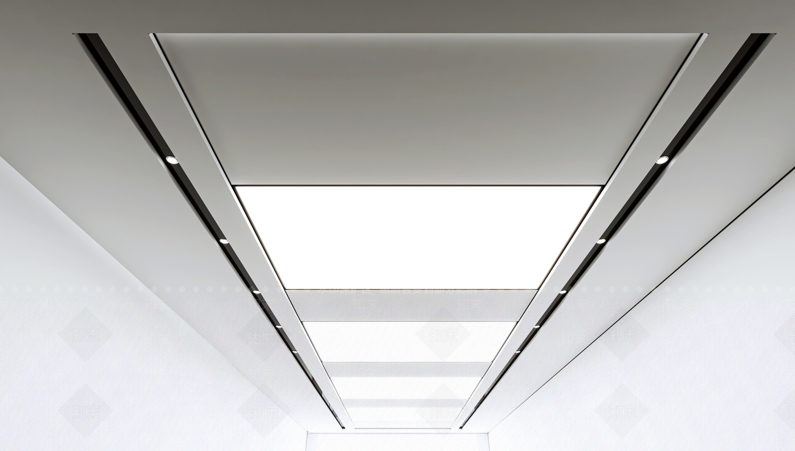 现代会议室天花吊顶SU模型下载【ID:1159573476】