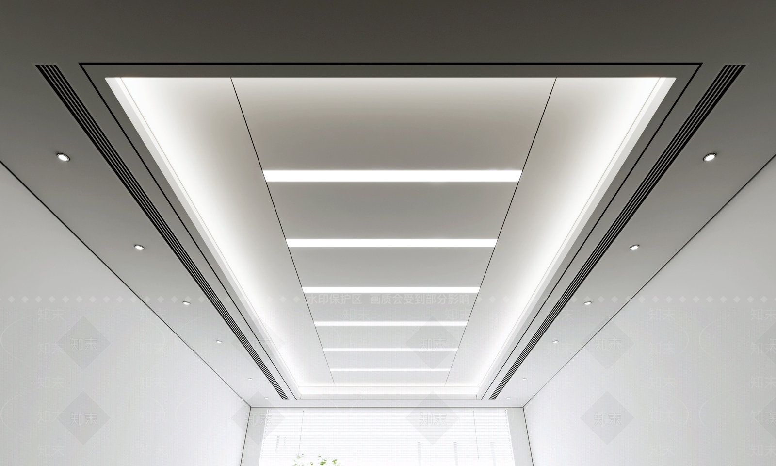 现代会议室天花吊顶3D模型下载【ID:1159573713】