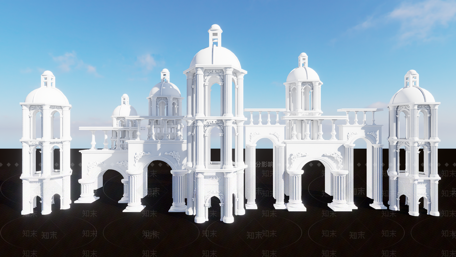 欧式城堡SU模型下载【ID:1159574000】