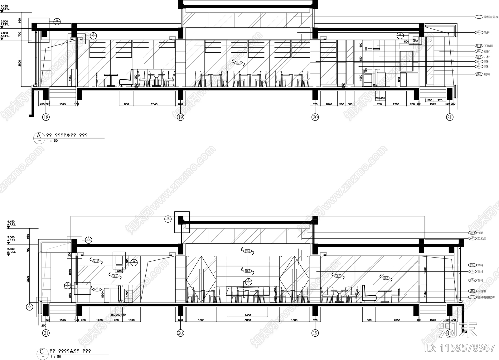 4000㎡游泳健身会所全cad施工图下载【ID:1159578367】