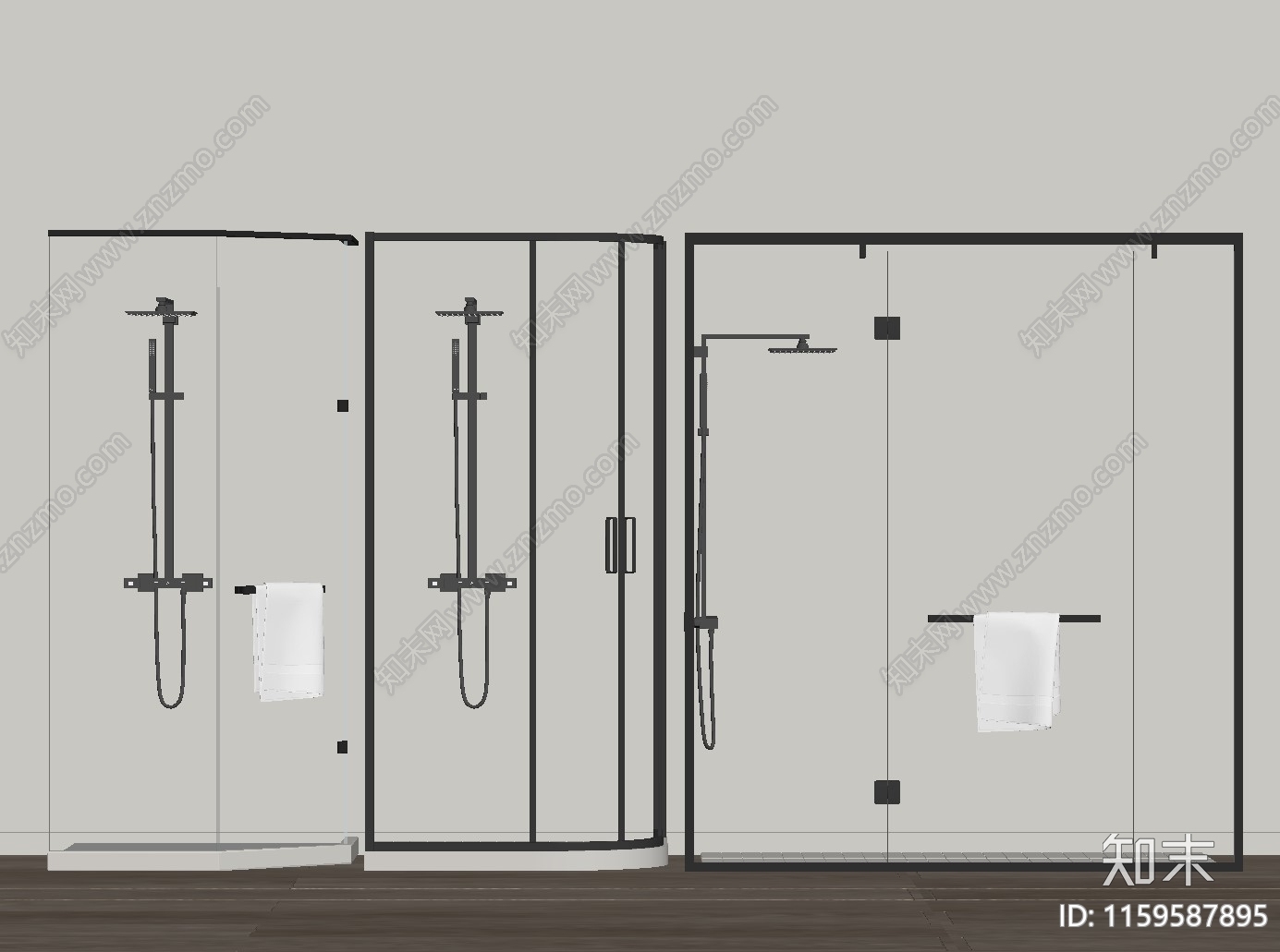 极简淋浴房SU模型下载【ID:1159587895】