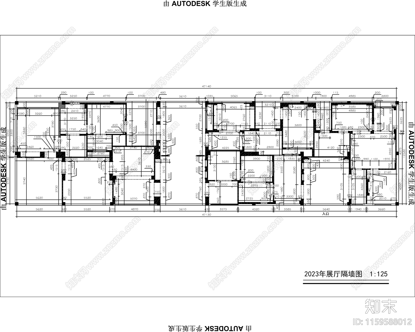 广州高端衣柜品牌展cad施工图下载【ID:1159588012】