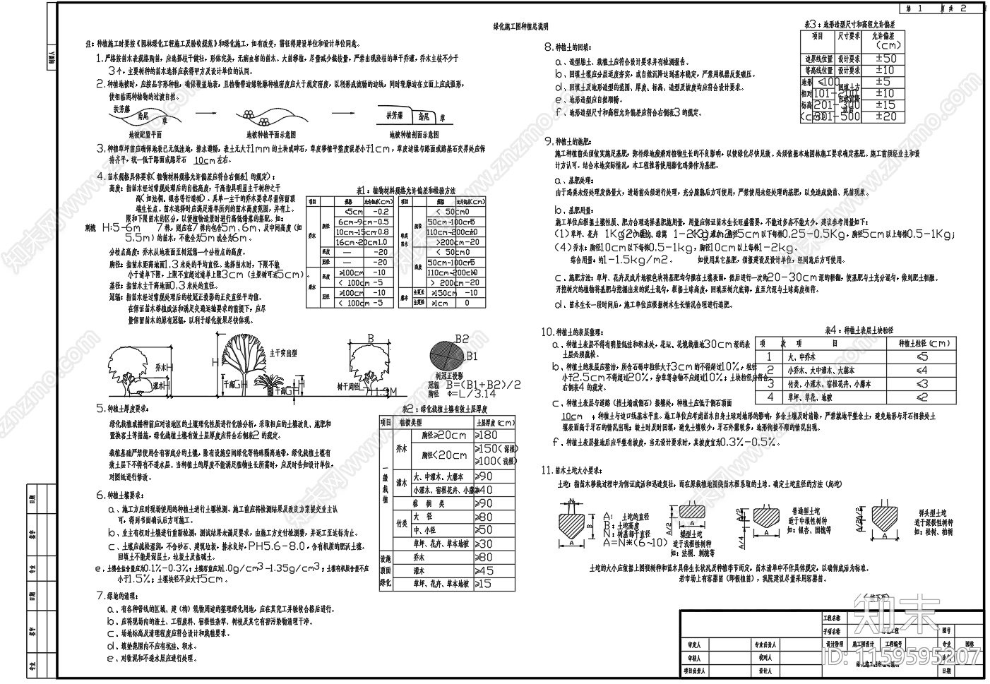 人行道植物绿化苗木种植做法图施工图下载【ID:1159595207】