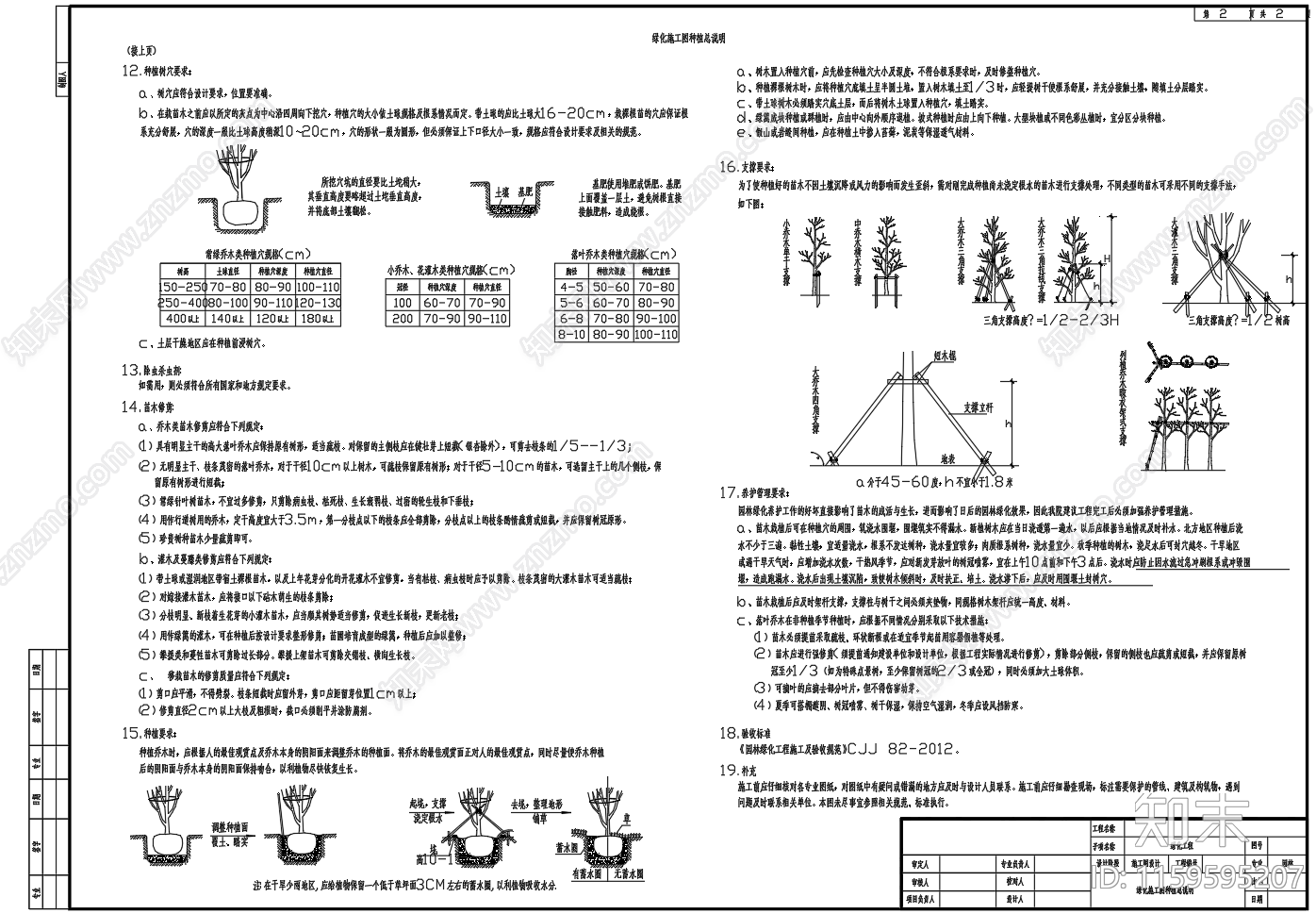 人行道植物绿化苗木种植做法图施工图下载【ID:1159595207】