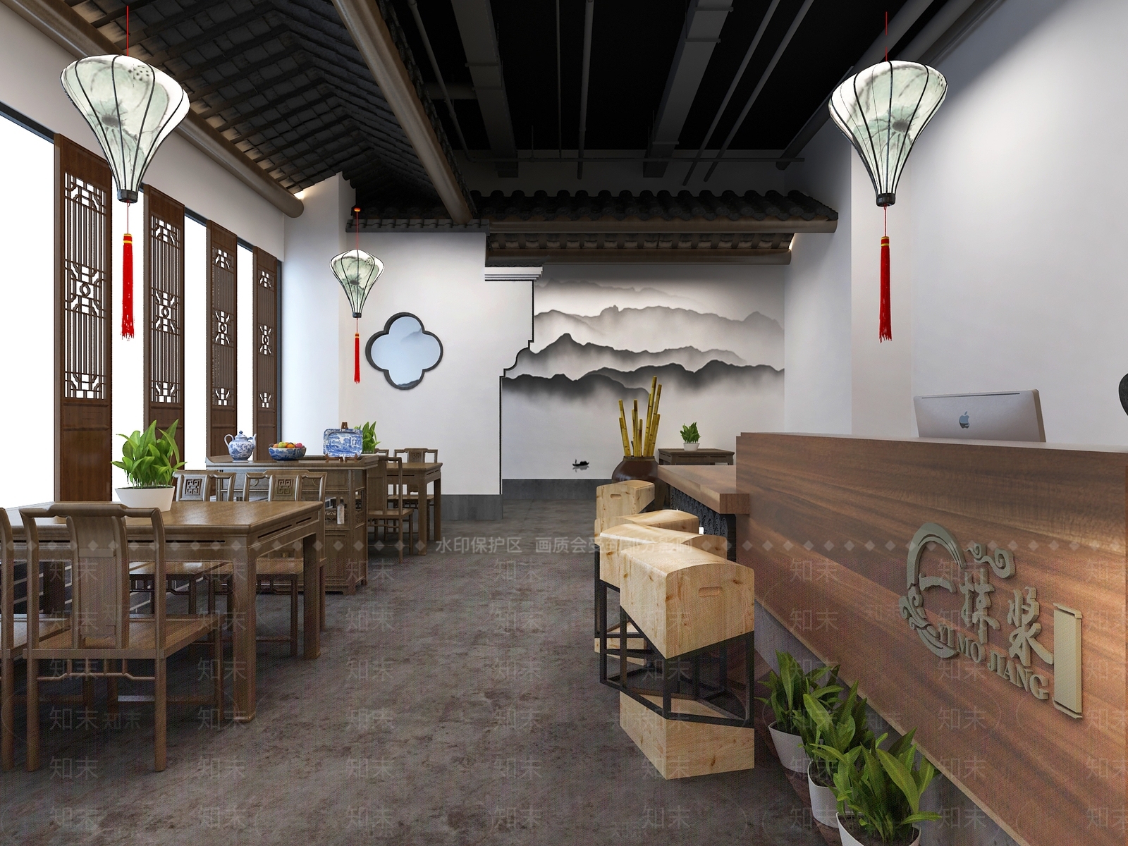 中式餐厅3D模型下载【ID:1159597745】