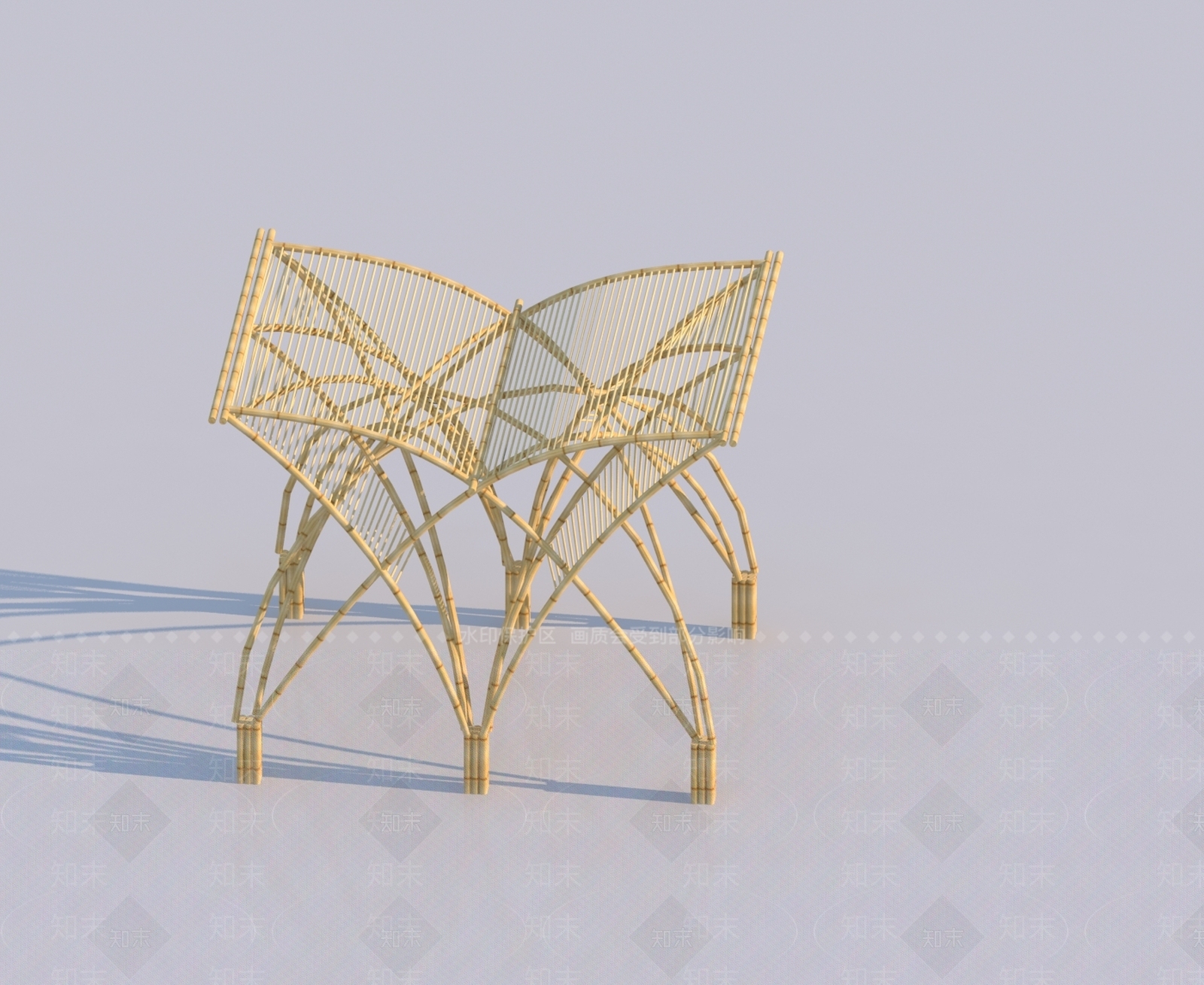 现代景观廊架3D模型下载【ID:1159598228】