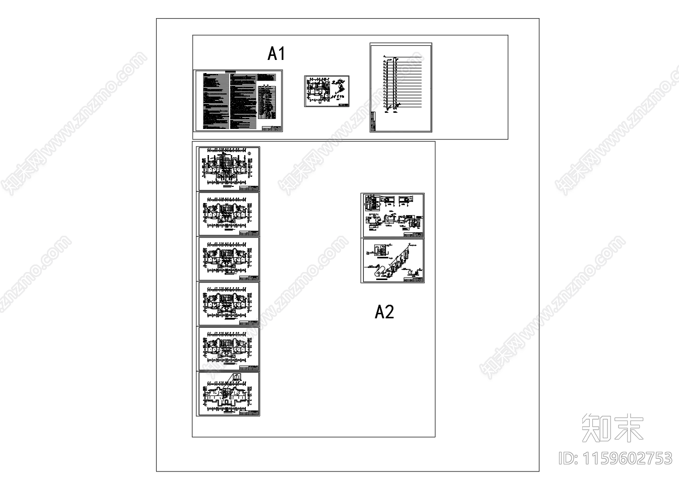 15层住宅楼给排水消防图纸cad施工图下载【ID:1159602753】